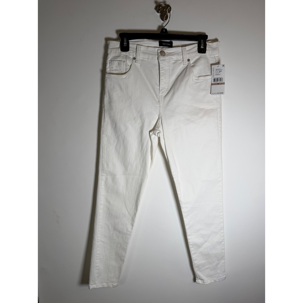 Karen Kane Lifestyle Zuma Crop Jean White Stretch Denim Pants Size 12